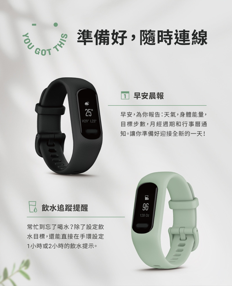 【GARMIN】Vivosmart 5 健康心率手環