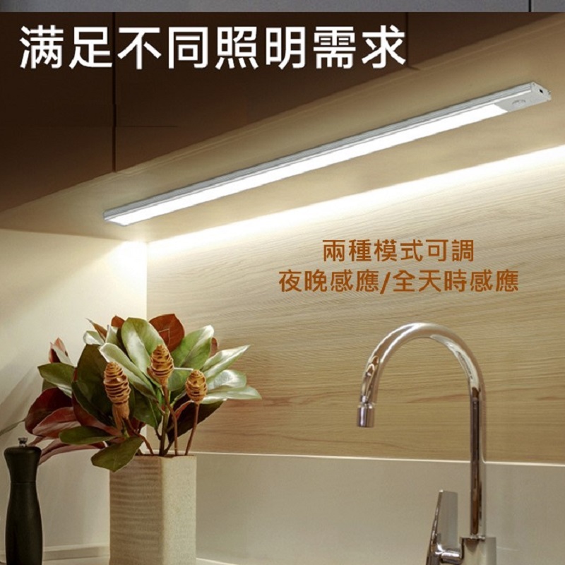 超薄磁吸智能人體感應燈 三色燈光調節 長續航力 小夜燈 照明燈 手電筒