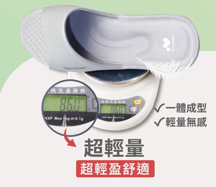 【維諾妮卡】台灣製 SilicStep 矽晶減塑簡約室內拖鞋 ISO認證