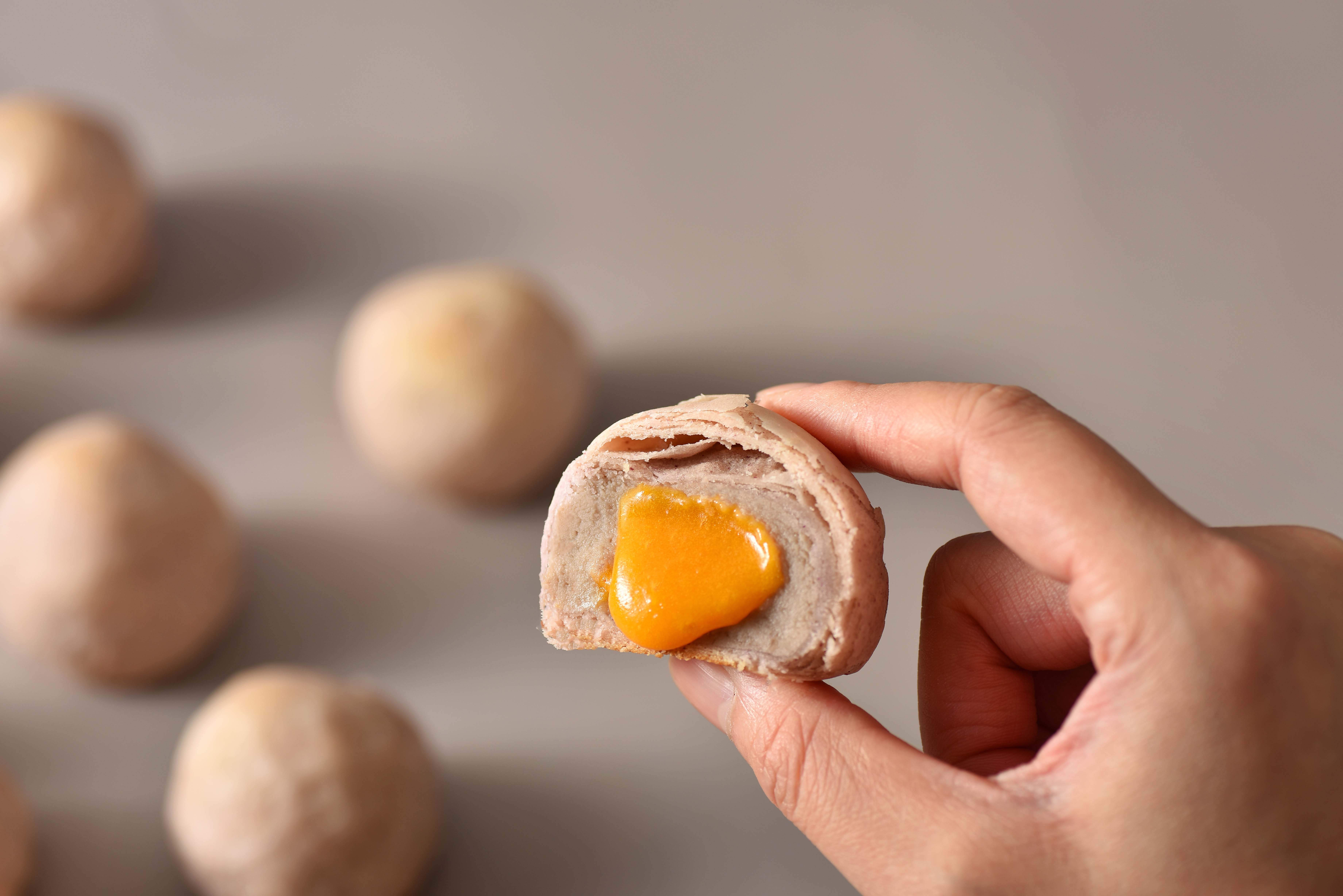 【三統漢菓子】芋泥流心酥(9顆/盒) 附提袋 綿密芋泥金沙內餡