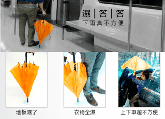 【飛蘭蔻】輕盈亮采大圓點-C型反向直傘UM-3113