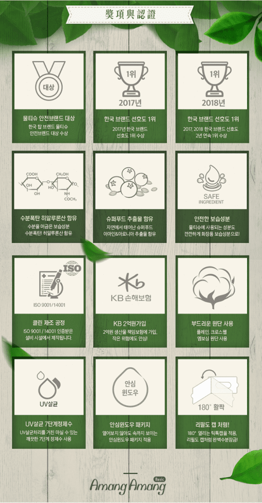 【韓國 AMANG AMANG】純水濕紙巾