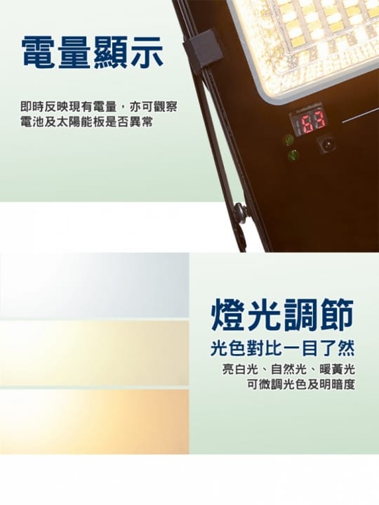 【遙控】LED 60W 可調光 太陽能 投射燈