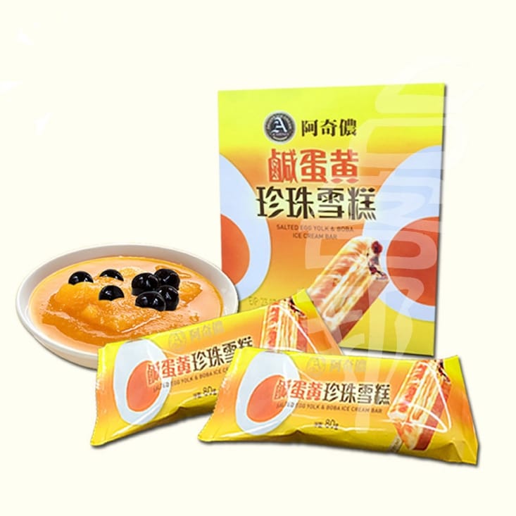 【SunFood 太禓食品】阿奇儂 鹹蛋黃珍珠雪糕(6盒/組)