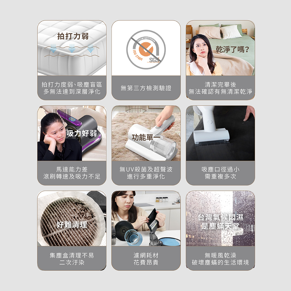 【DIKE】無線手持吸塵器+氣旋超聲波除蟎機 HCF100WT+HCF310WT