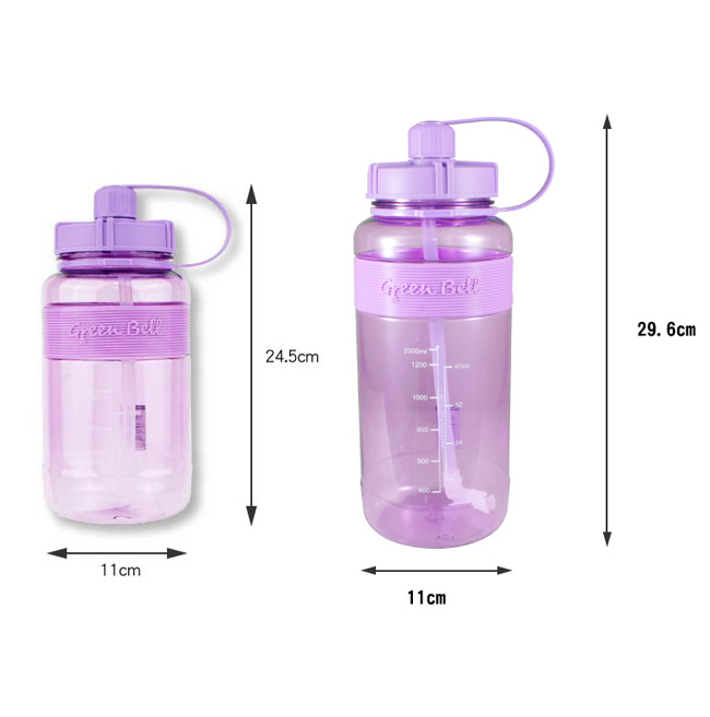 【GREEN BELL綠貝】超止滑彈跳吸管太空水壺1500ml、2000ml