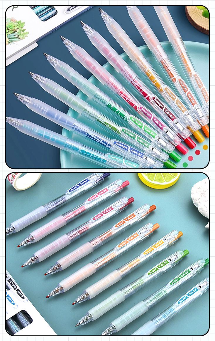 莫蘭迪高顏質色系中性筆(9支/組) 彩色筆 原子筆 彩繪筆 任選色系