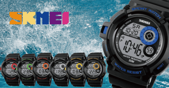 SKMEI 時刻美 1222 低調單色錶面設計多功能電子運動錶