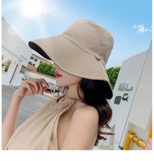 雙色雙戴大帽檐遮陽帽