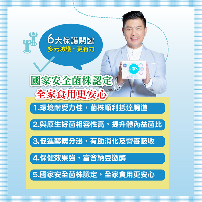 【YM BIOMED 陽明生醫】一家人益生菌x3盒(60包/盒)
