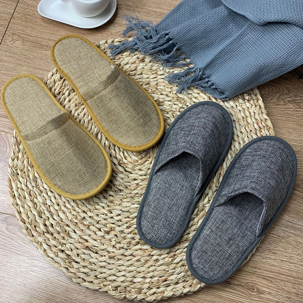防滑底部拋棄式亞麻款拖鞋 免洗拖鞋 飯店式拖鞋 多款多色可選 室內拖鞋