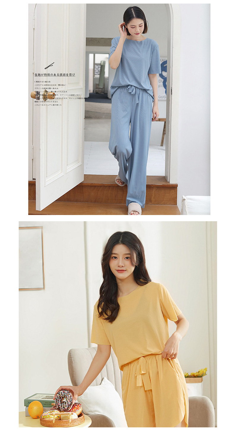 涼感冰絲寬鬆親膚舒適速乾休閒套裝 多色可選 居家服  家居服