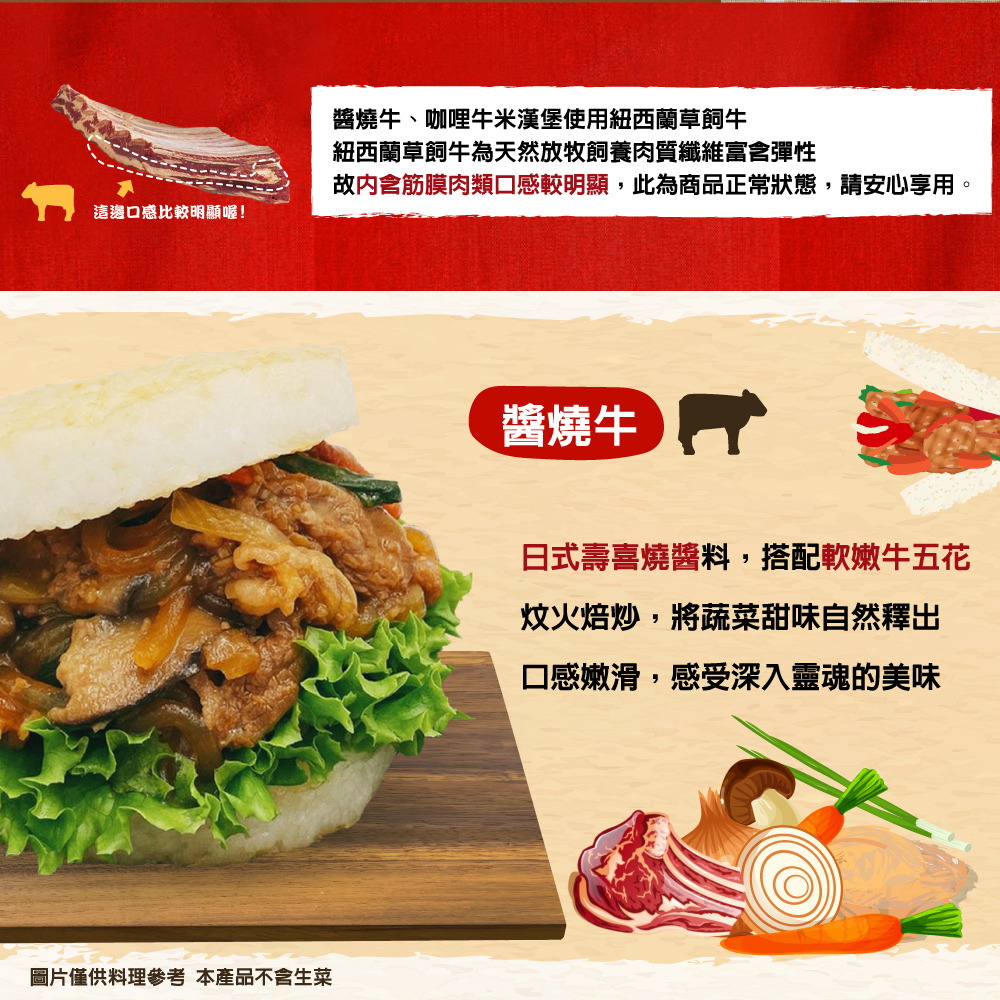 【MOS摩斯漢堡】米漢堡任選(甜燒雞/韓式豬/醬燒牛/咖哩牛) 指定方案送調理包