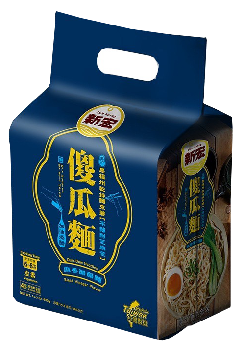       【新宏】傻瓜醋醋麵系列440g/麻香/蔥香(12組-口味任選)