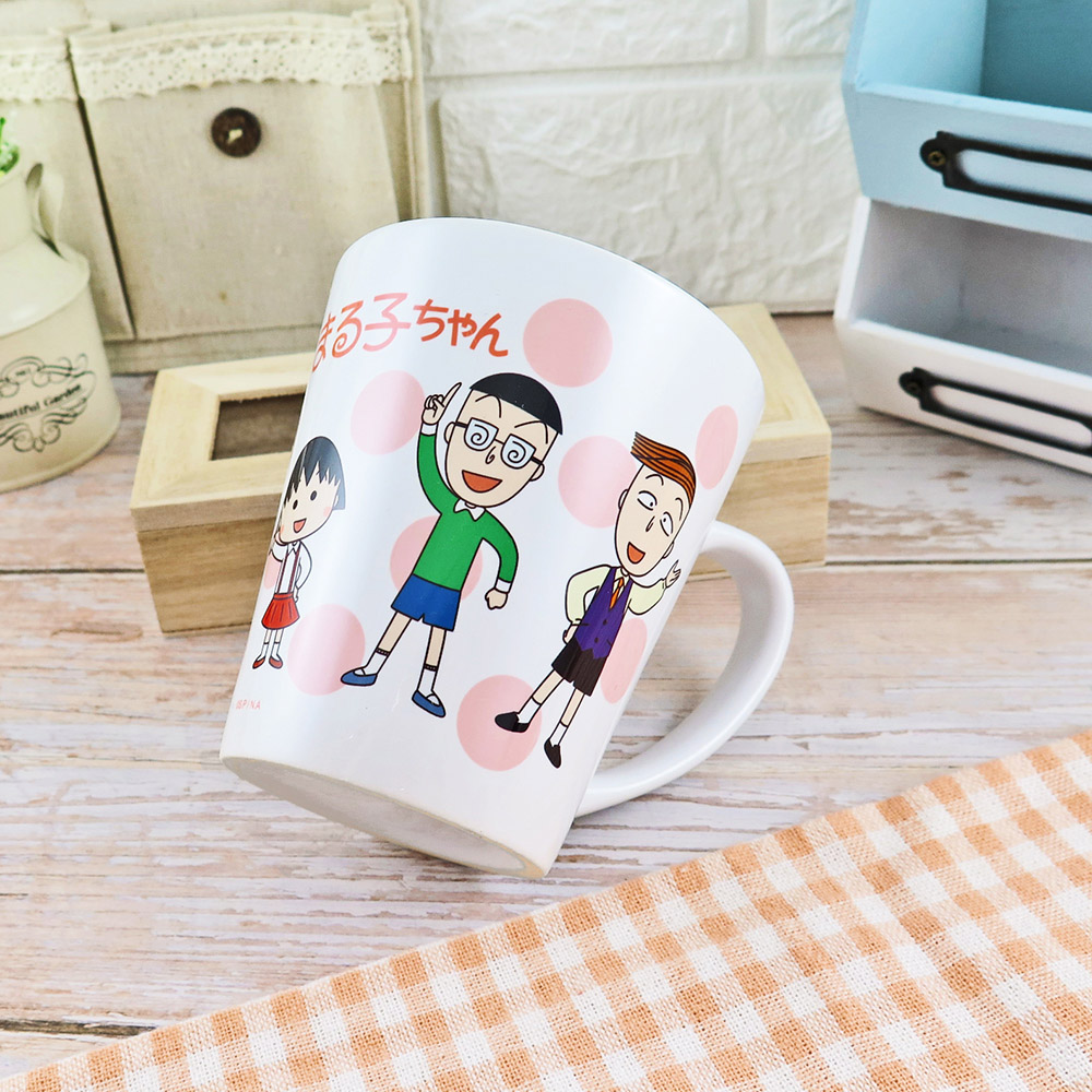 正版授權櫻桃小丸子 斜口馬克杯