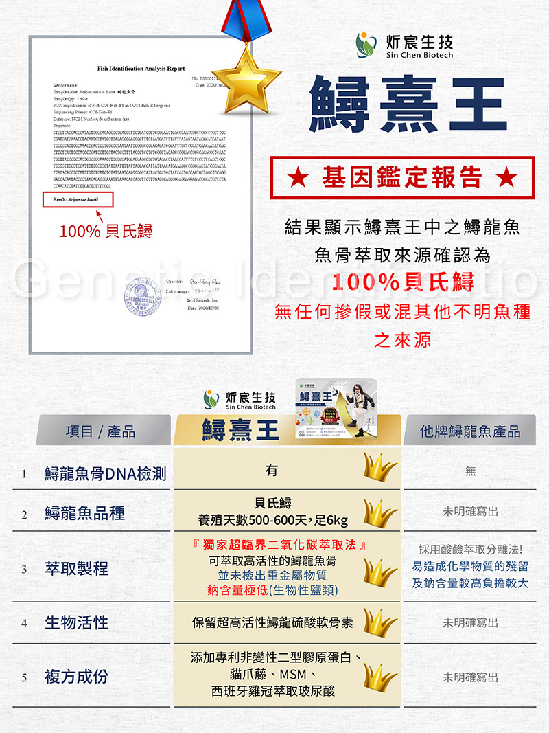 【炘宸生技】鱘熹王(60粒/盒) 專利K2龍複方膠囊 UC2 MSM 貓爪藤