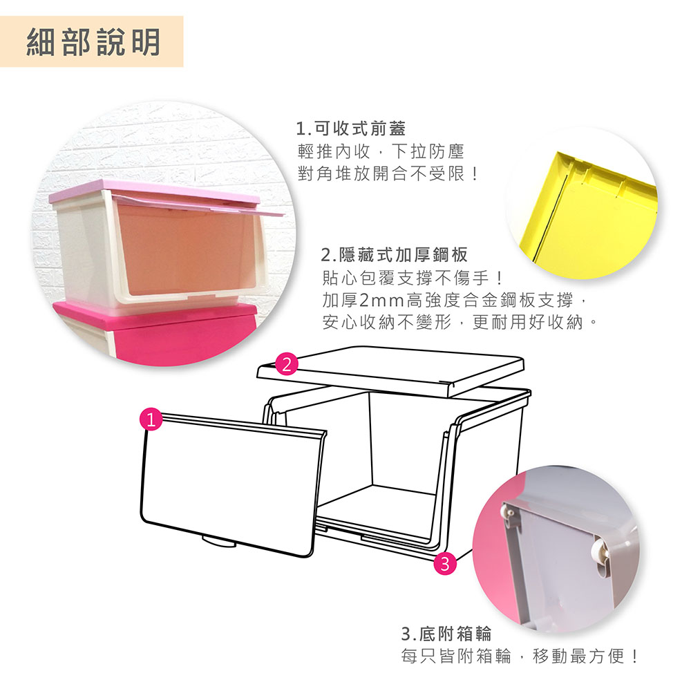 【大象平方】MIT台灣製 掀蓋直取式繽紛&輕透彩蛋收納箱 (買4送2、買8送4)
