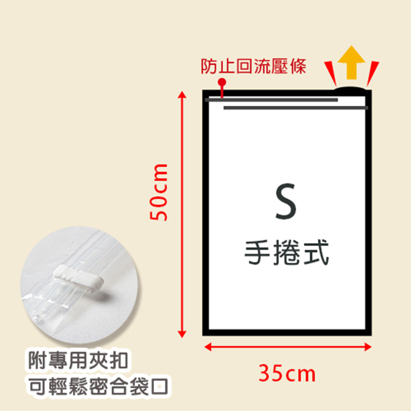 加厚防塵防潮手捲式衣物壓縮袋(小&中&大)