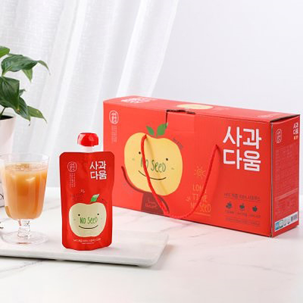 【韓味不二】韓國原裝進口100%天然純果汁(20入)禮盒 蘋果/水梨