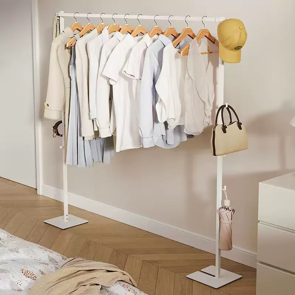 【居家生活 Easy Buy】兩用摺疊曬衣架／衣帽架 掛衣架 曬衣桿