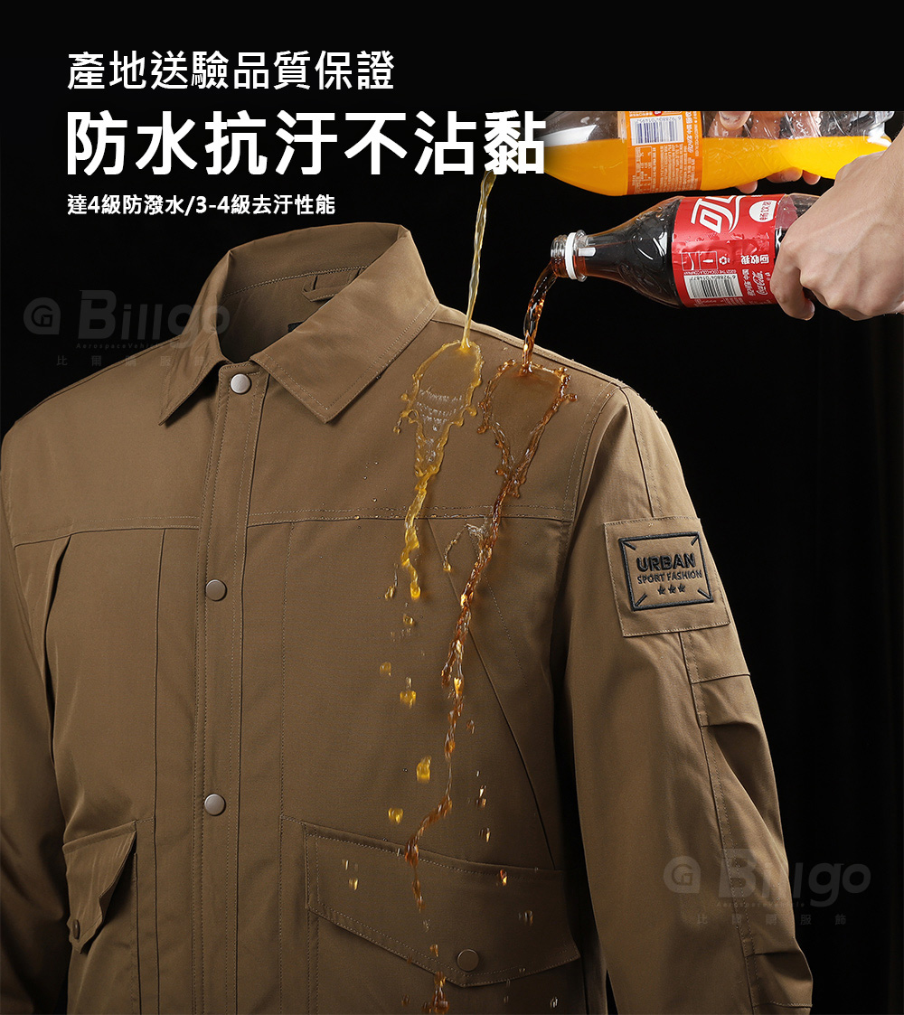 超大碼防風防水工裝鋪棉機能襯衫保暖厚外套 耐磨抗撕裂 XL-8XL