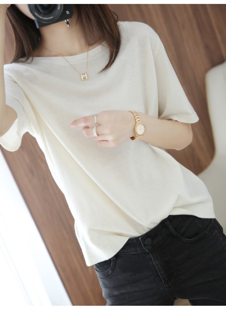 夏季針織女款短袖/V領衣/小香風金邊針織衫/V領拉鍊針織衣