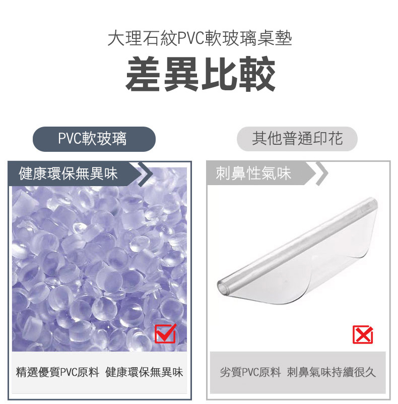北歐大理石紋軟玻璃桌墊