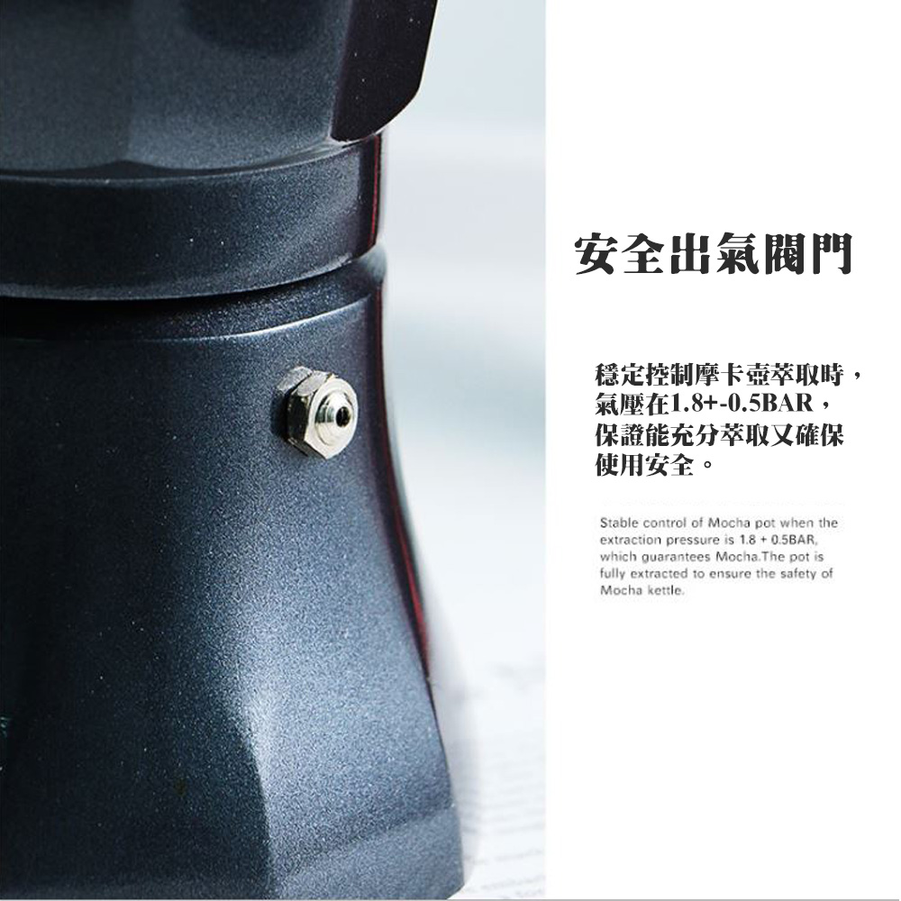       【DR.Story】歐美熱銷時尚加厚304不鏽鋼咖啡摩卡壺(咖啡壺