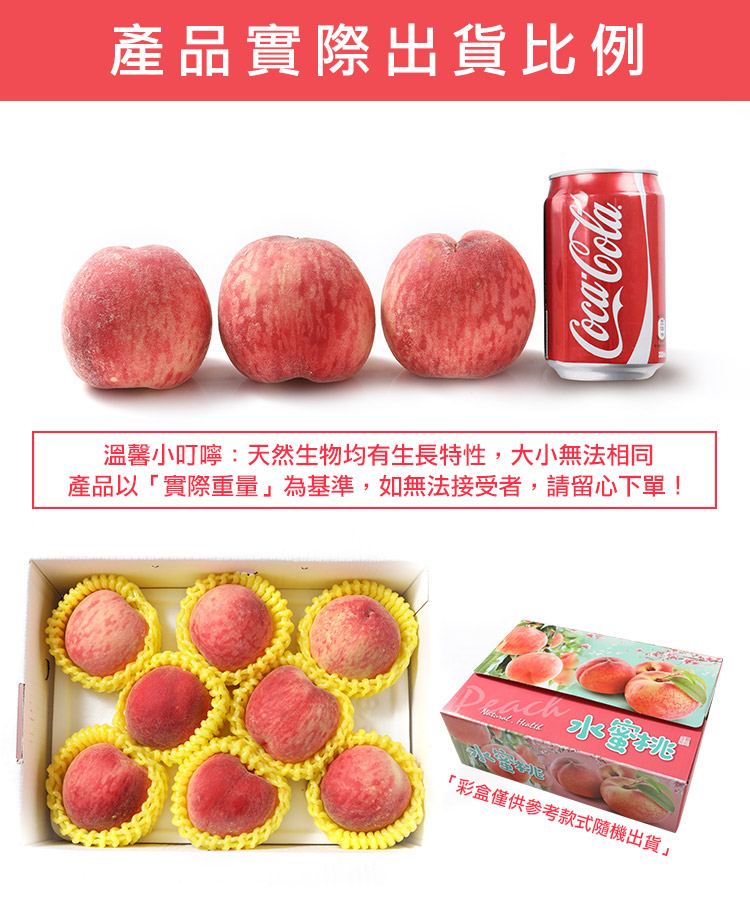 【享吃鮮果】台灣鮮採水蜜桃1KG(8入裝)