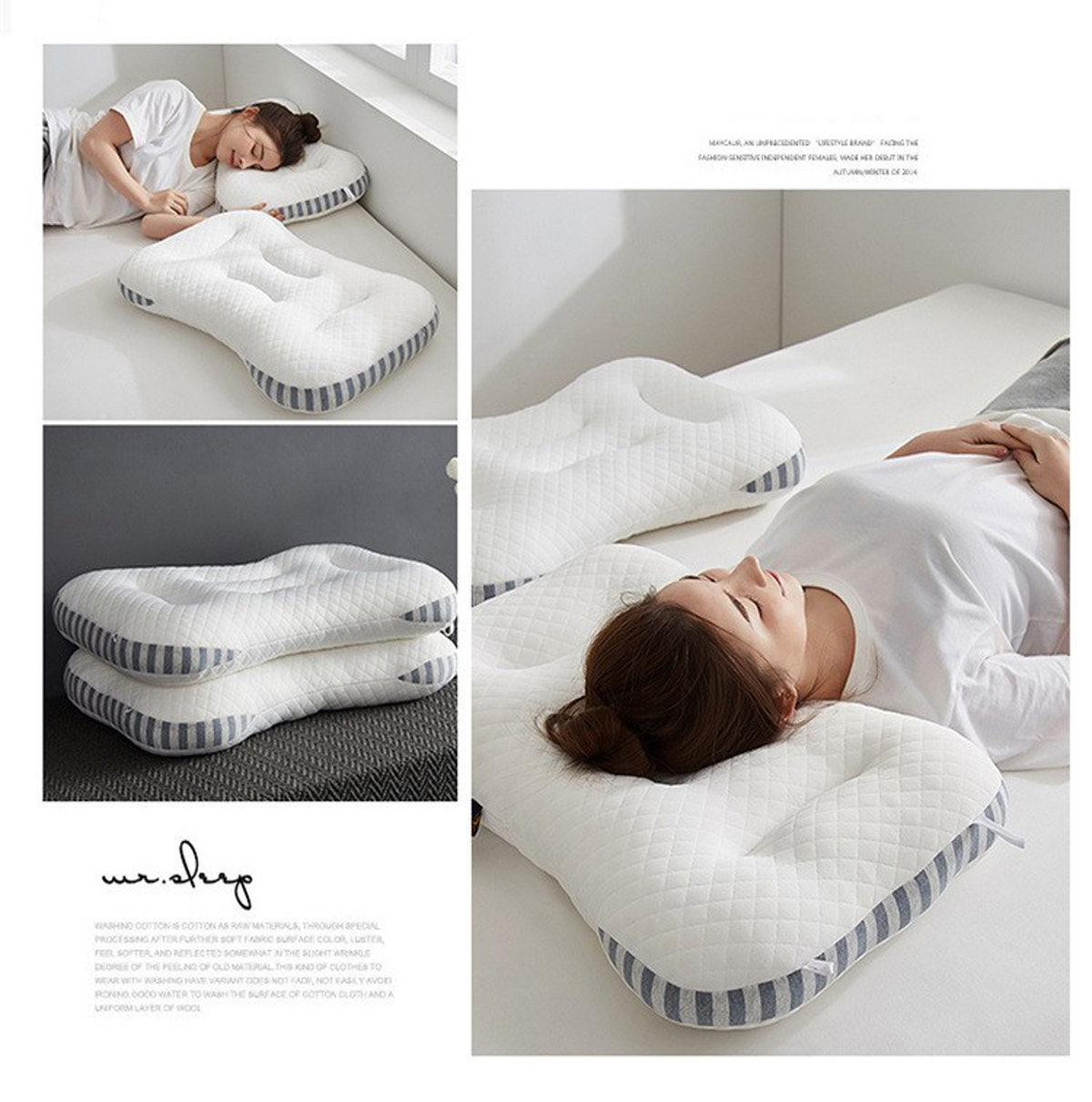 芯定義輕奢SPA分區按摩枕(48x74cm) 護頸枕頭/枕頭/可水洗枕/水洗枕頭