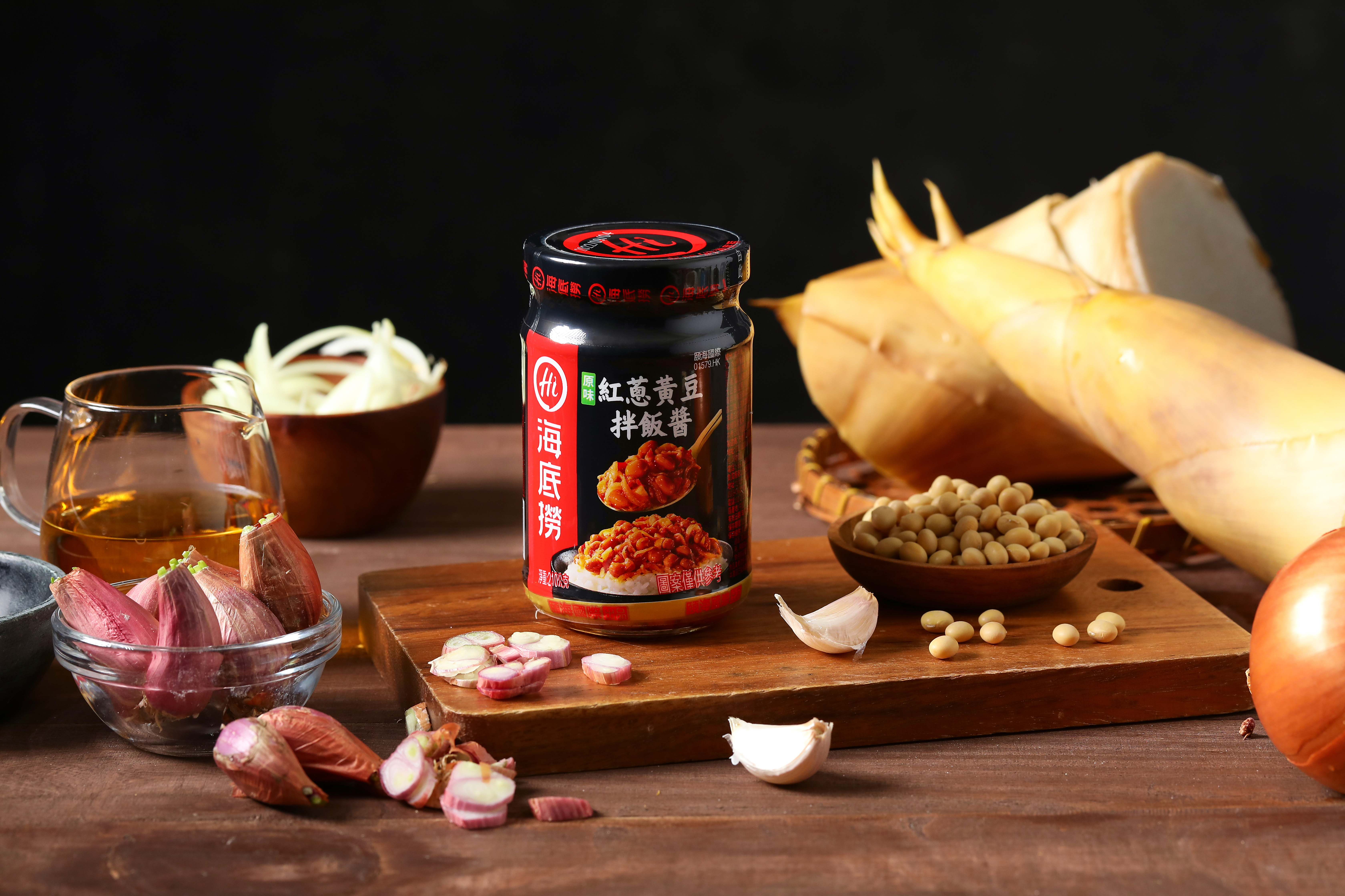 【海底撈】拌飯醬系列 紅蔥黃豆&燕麥雙椒 210g/罐