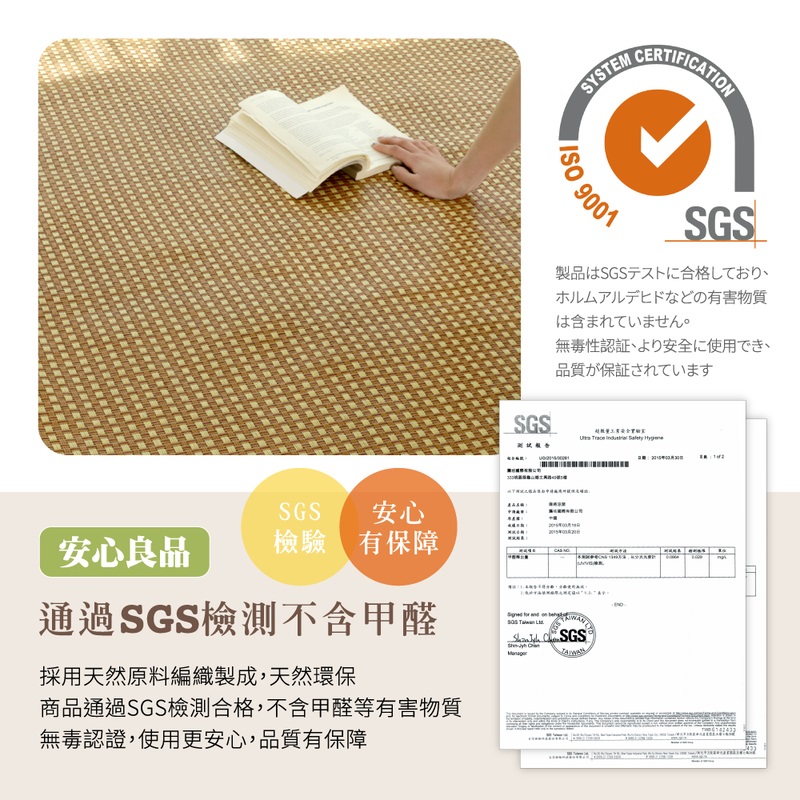 【夢之語】加厚3D彈力透氣涼感藤蓆 (單人/雙人/加大) 涼蓆 枕頭套