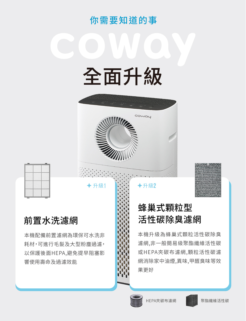 【Coway】空氣清淨機 超微塵過濾濾網 兩年份(適用AP-1516D)