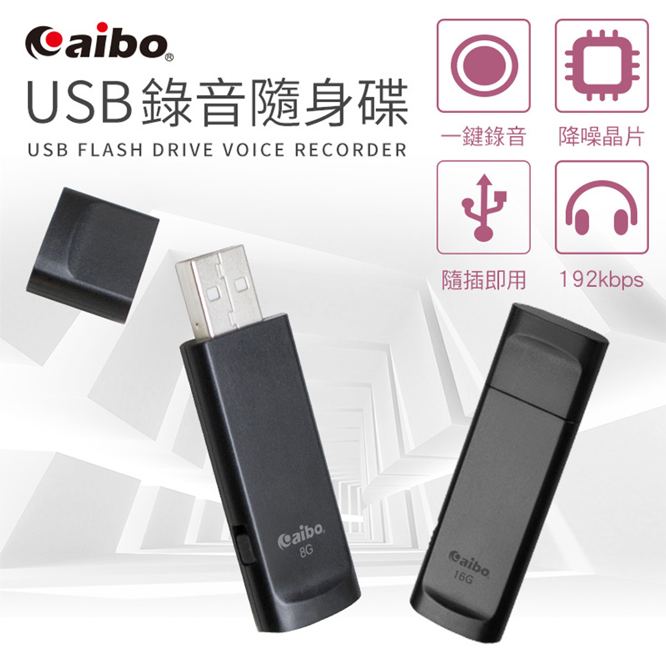 USB錄音隨身碟 輕薄隨身型 降噪晶片 音質清晰 8G/16G