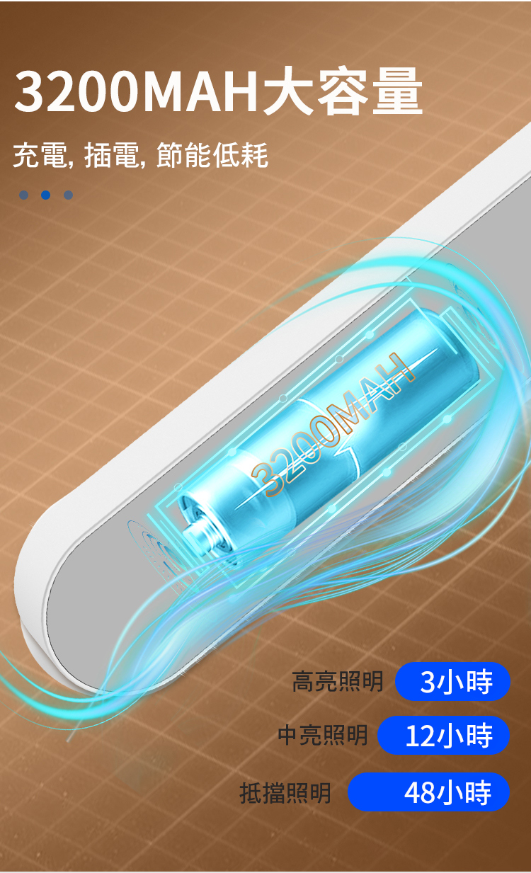 【CS22】可遙控磁吸USB充電式LED燈(3種色溫 26CM)