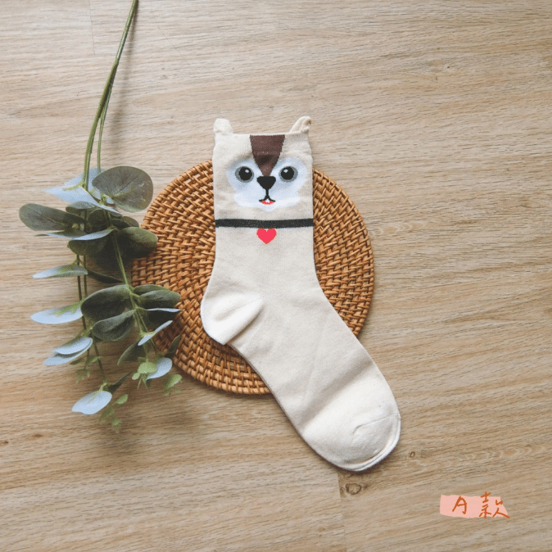 【凱美棉業】MIT台灣製精緻設計純棉女襪 可愛動物款 5款任選