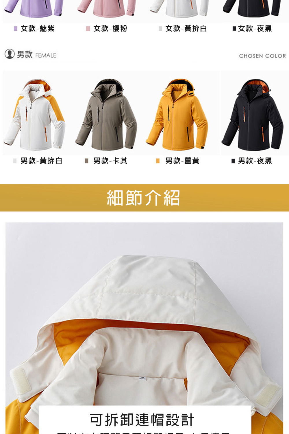 極地禦寒科技蓄熱棉衝鋒外套 大尺碼衝鋒外套 禦寒保暖 M-4XL
