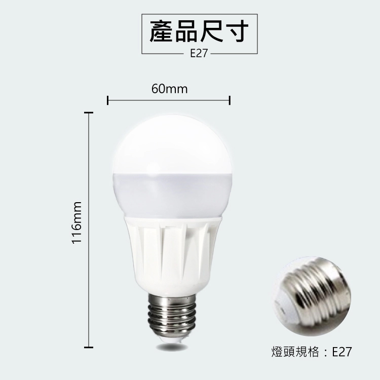       【台灣製】LED省電燈泡│6顆入 LHP 白光/黃光 E27(電燈