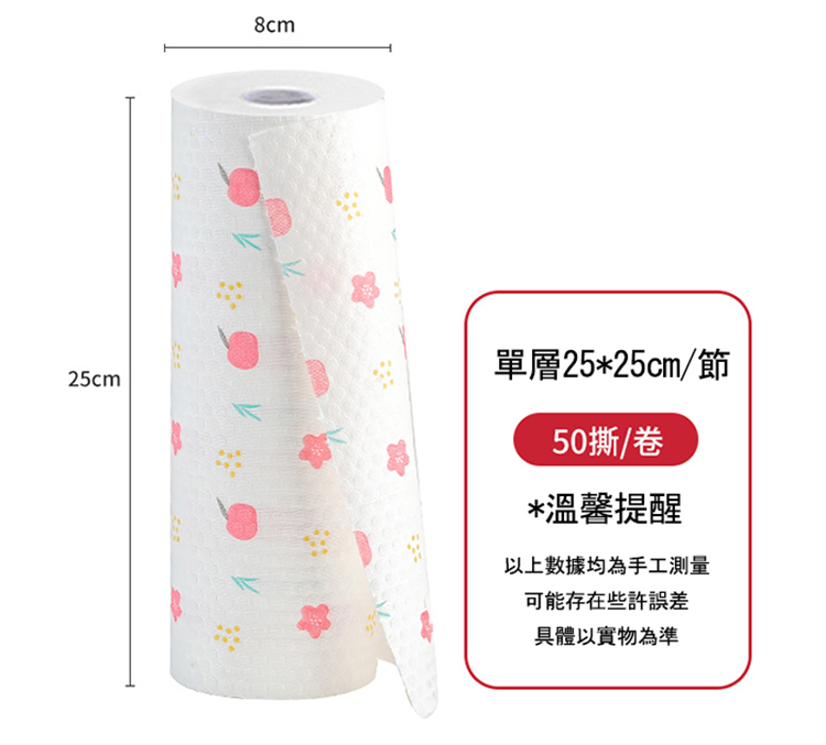 可重複水洗多用途廚房紙巾(50張x2捲/包) 指定方案贈掛架