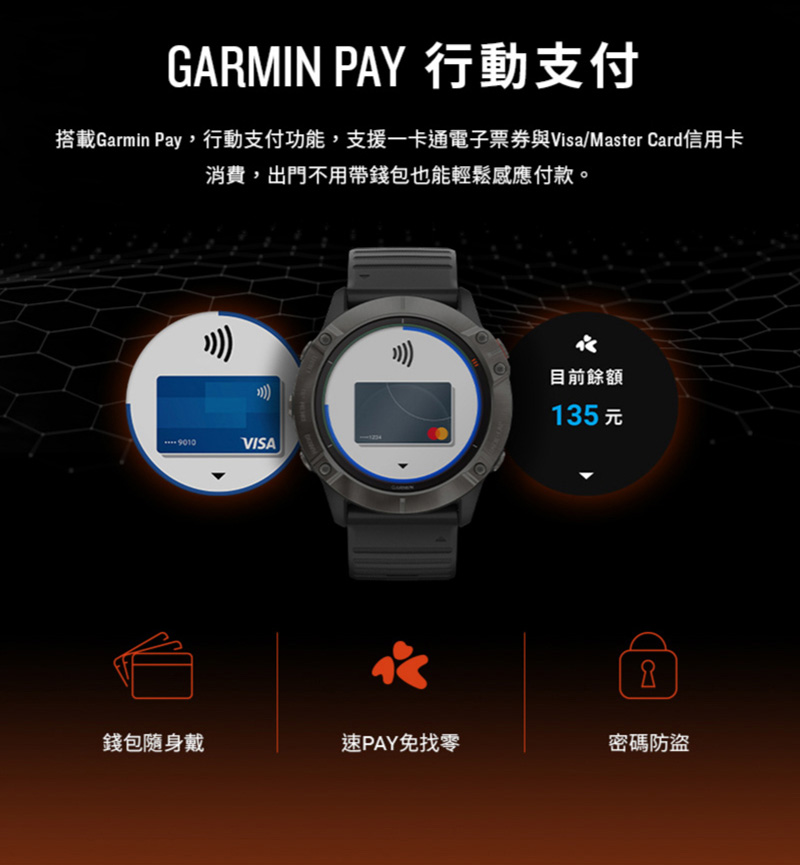 【GARMIN】 Fenix 6X Pro 太陽能進階複合式運動GPS腕錶 NC