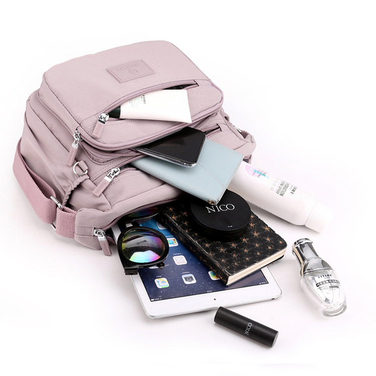 日系大容量輕量防潑水多格層耐磨水餃包 斜背包 肩背包 旅行包 6色可選