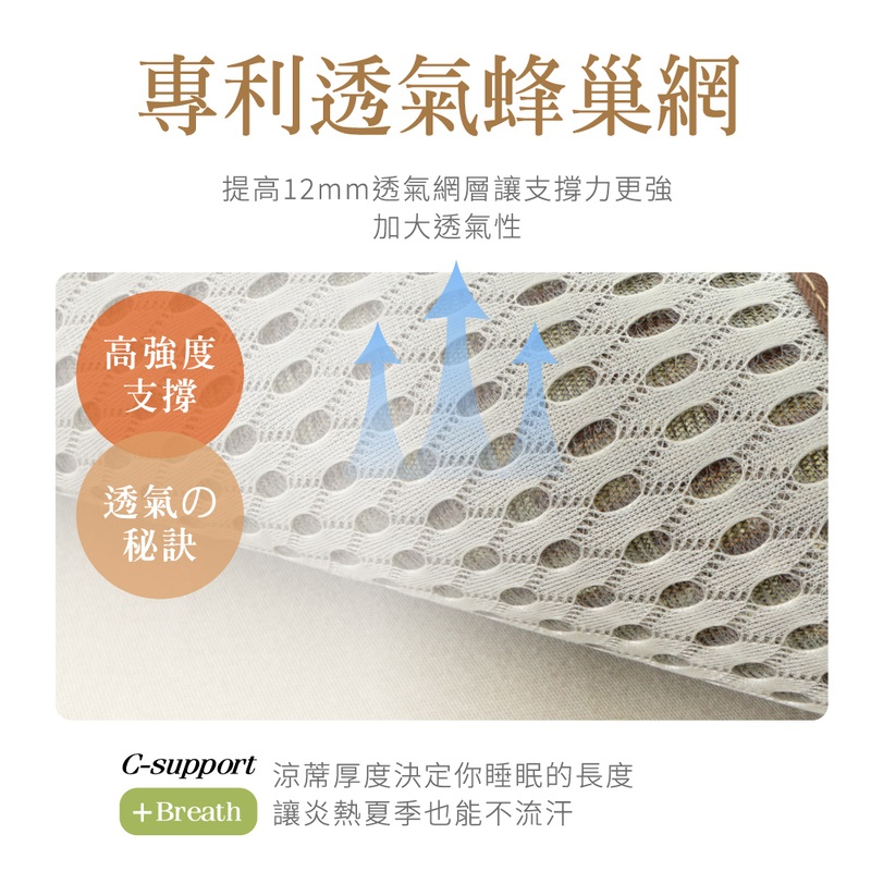 【夢之語】加厚3D彈力透氣涼感藤蓆 (單人/雙人/加大) 涼蓆 枕頭套