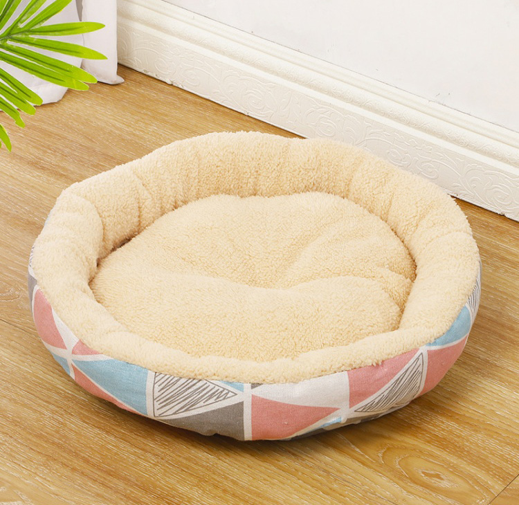 舒適羊羔絨暖和寵物圓窩 (寵物床/睡窩/貓窩/狗窩/寵物睡墊)