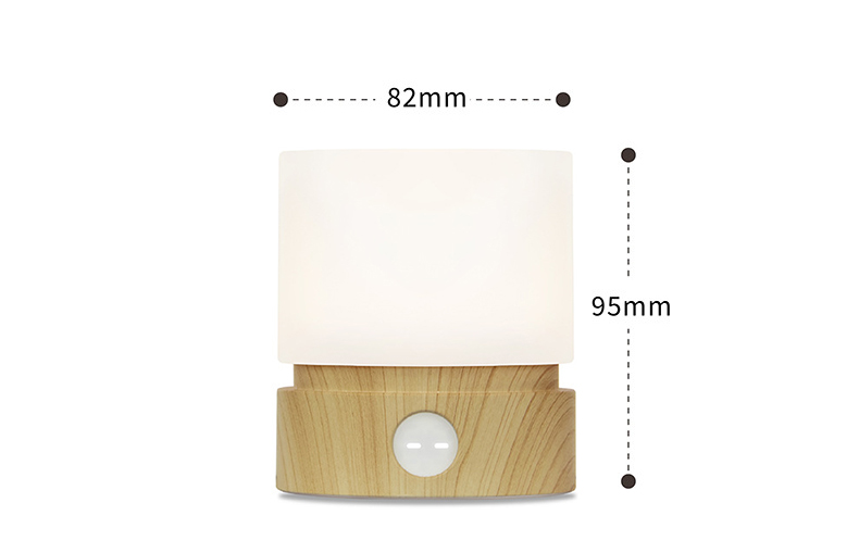 【HBK】多功能圓柱小夜燈 可可棕/櫸木紋 照明燈飾