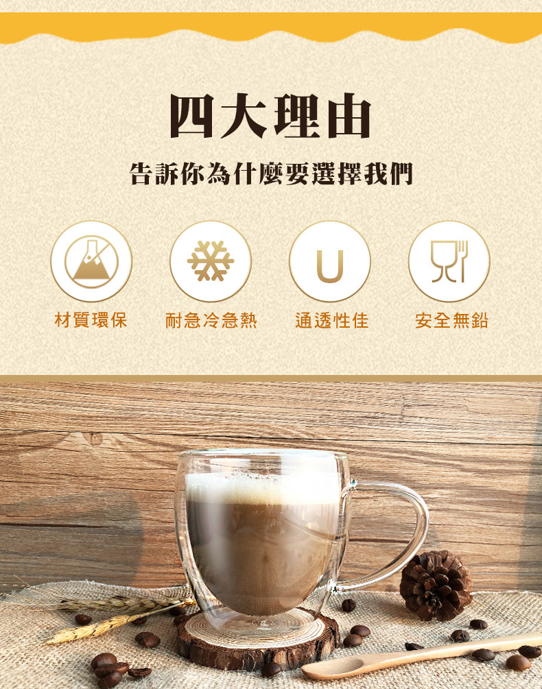 雙層耐熱玻璃杯馬克杯