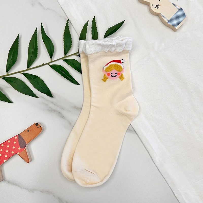 【凱美棉業】MIT台灣製 純棉單色刺繡聖誕襪 棉襪子 耶誕襪 聖誕禮物