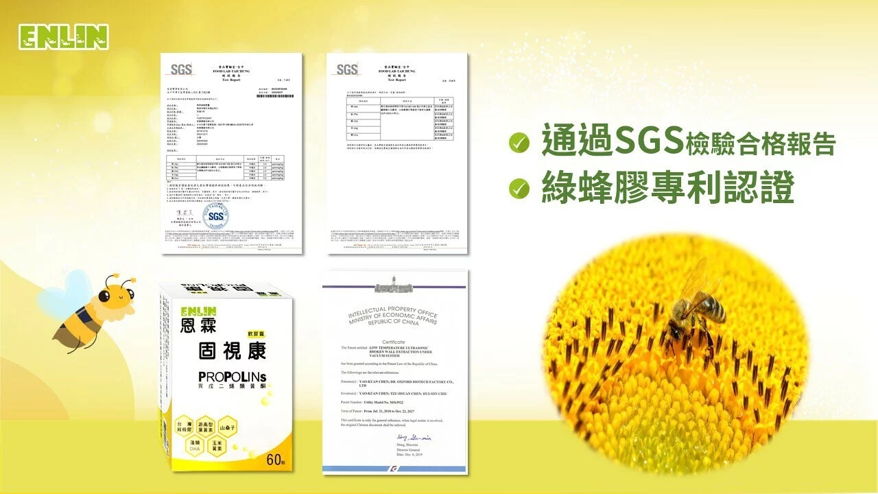 【恩霖生技】固視康軟膠囊(60顆/盒) 游離型葉黃素 綠蜂膠 山桑子 DHA