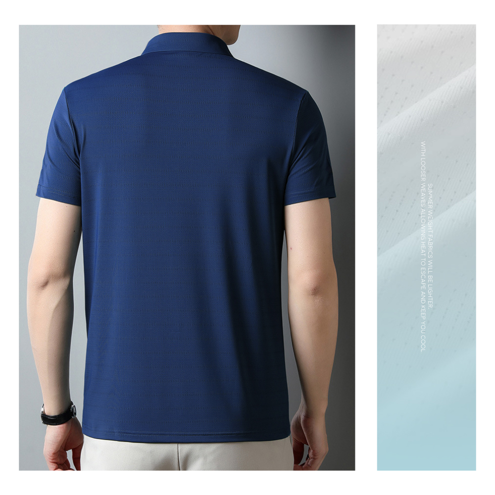 冰涼絲滑彈力透氣商務POLO衫 XL-3XL 三色可選