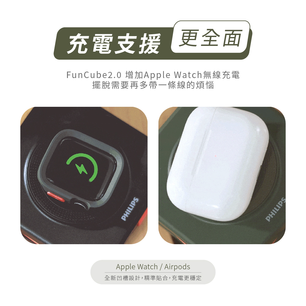 升級版【PHILIPS 飛利浦】FunCube 多合一磁吸行動電源+口袋行動電源