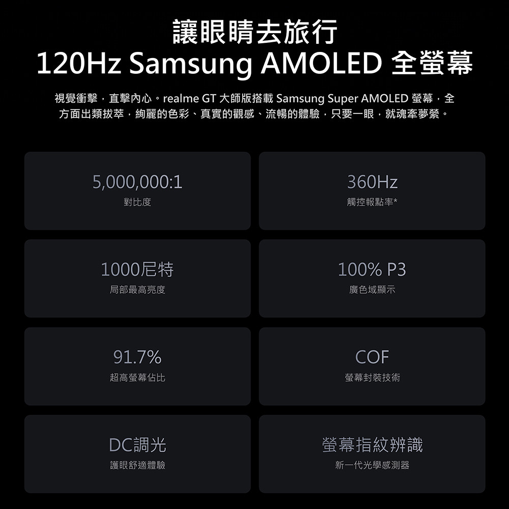 【realme】GT大師版性能影像旗艦機RMX3363 8GB+128GB